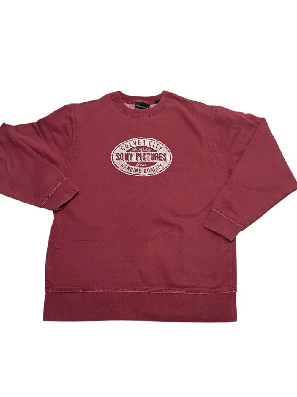 Jones & Mitchell Culver City Sony Pictures Graphic Sweatshirt Maroon 90s Y2K